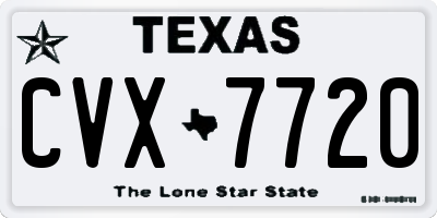 TX license plate CVX7720
