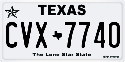TX license plate CVX7740