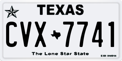 TX license plate CVX7741