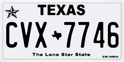 TX license plate CVX7746