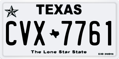 TX license plate CVX7761