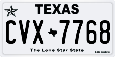 TX license plate CVX7768