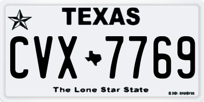 TX license plate CVX7769