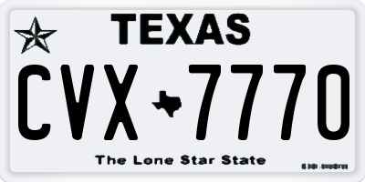 TX license plate CVX7770