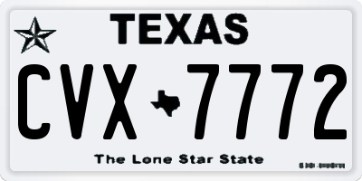 TX license plate CVX7772