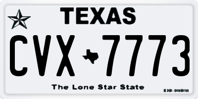 TX license plate CVX7773