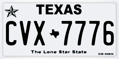 TX license plate CVX7776