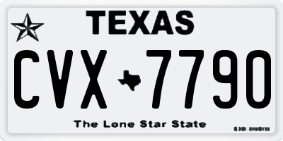 TX license plate CVX7790