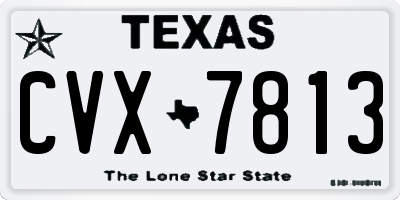 TX license plate CVX7813