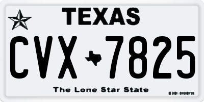 TX license plate CVX7825
