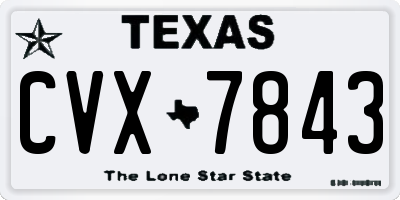 TX license plate CVX7843