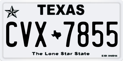 TX license plate CVX7855