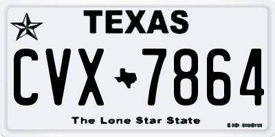 TX license plate CVX7864