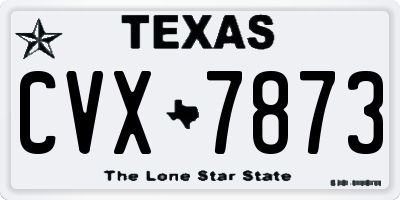 TX license plate CVX7873
