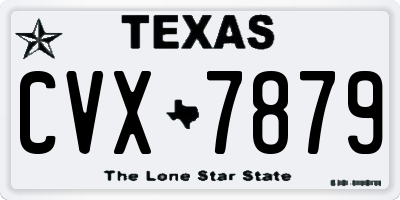 TX license plate CVX7879