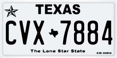 TX license plate CVX7884