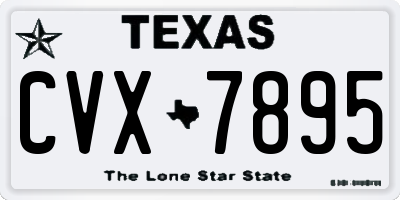 TX license plate CVX7895