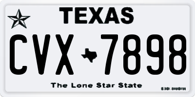 TX license plate CVX7898