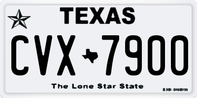 TX license plate CVX7900
