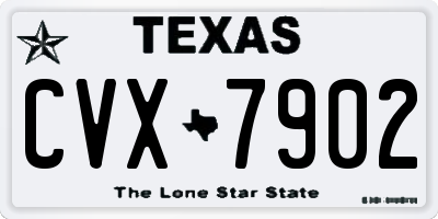 TX license plate CVX7902