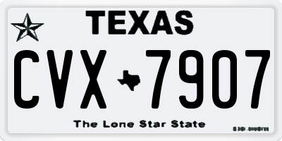 TX license plate CVX7907