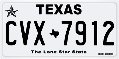 TX license plate CVX7912