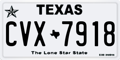 TX license plate CVX7918