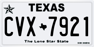 TX license plate CVX7921