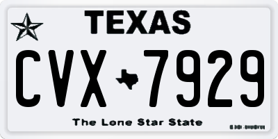 TX license plate CVX7929
