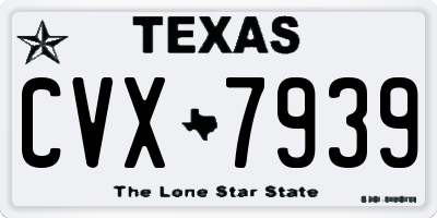 TX license plate CVX7939