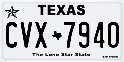 TX license plate CVX7940