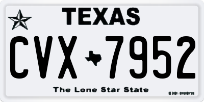 TX license plate CVX7952