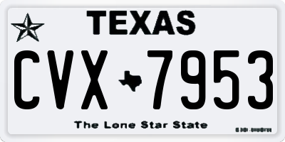TX license plate CVX7953