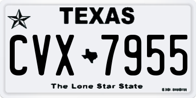TX license plate CVX7955