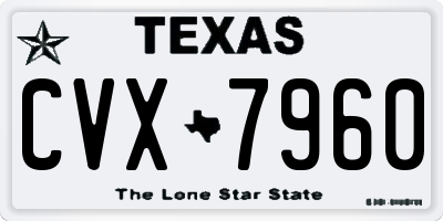 TX license plate CVX7960
