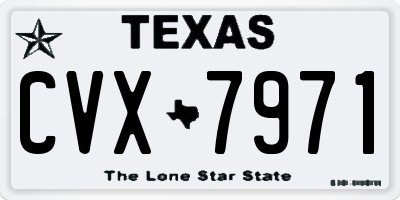 TX license plate CVX7971