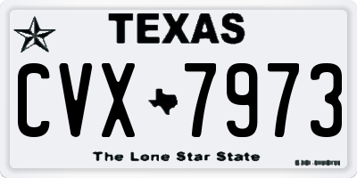 TX license plate CVX7973