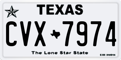 TX license plate CVX7974