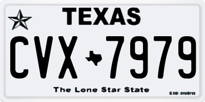 TX license plate CVX7979