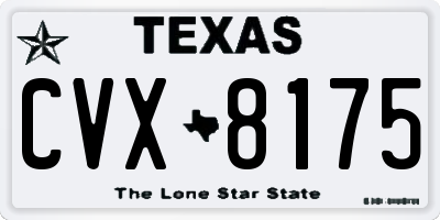 TX license plate CVX8175