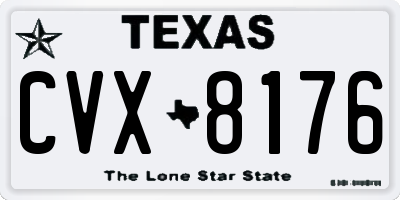 TX license plate CVX8176