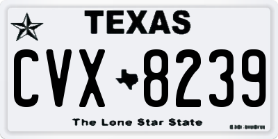 TX license plate CVX8239