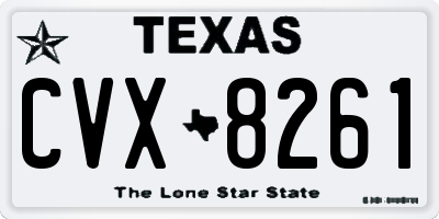 TX license plate CVX8261