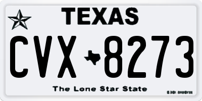 TX license plate CVX8273