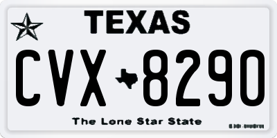 TX license plate CVX8290