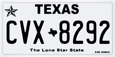 TX license plate CVX8292