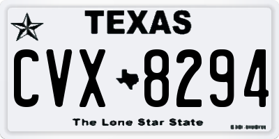 TX license plate CVX8294