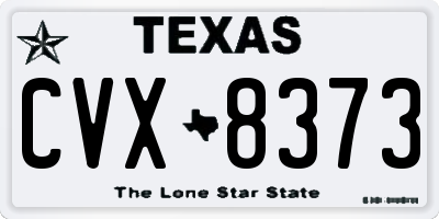 TX license plate CVX8373