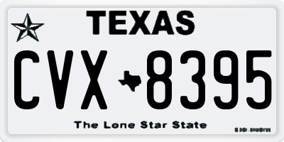 TX license plate CVX8395