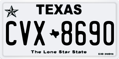 TX license plate CVX8690